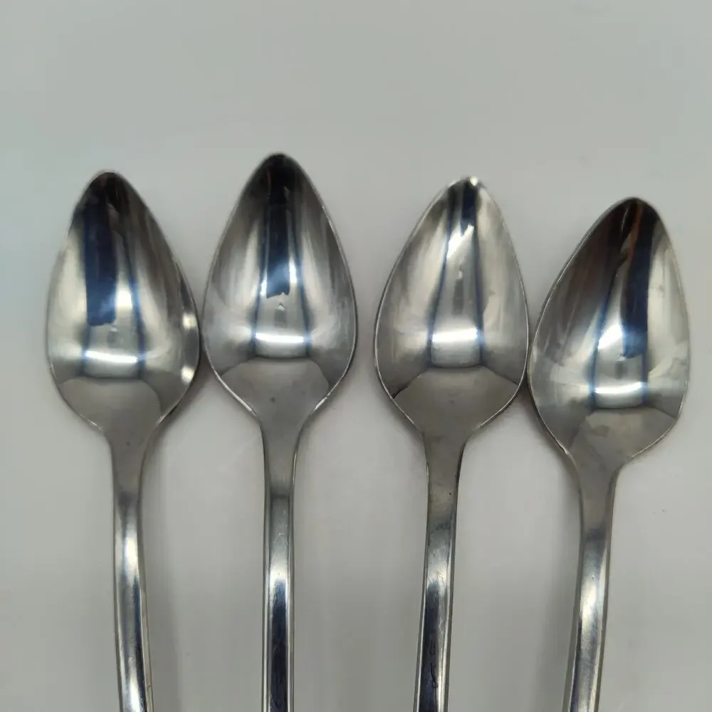 4X LH Tsp Tropic Garden Imperial Stainless Flatware Long Handle Tea Malt Spoons
